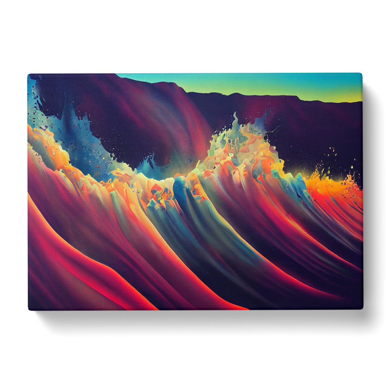 Colourful Wave Vol.2 - Wrapped Canvas, 35cm H x 50cm W x 3cm D