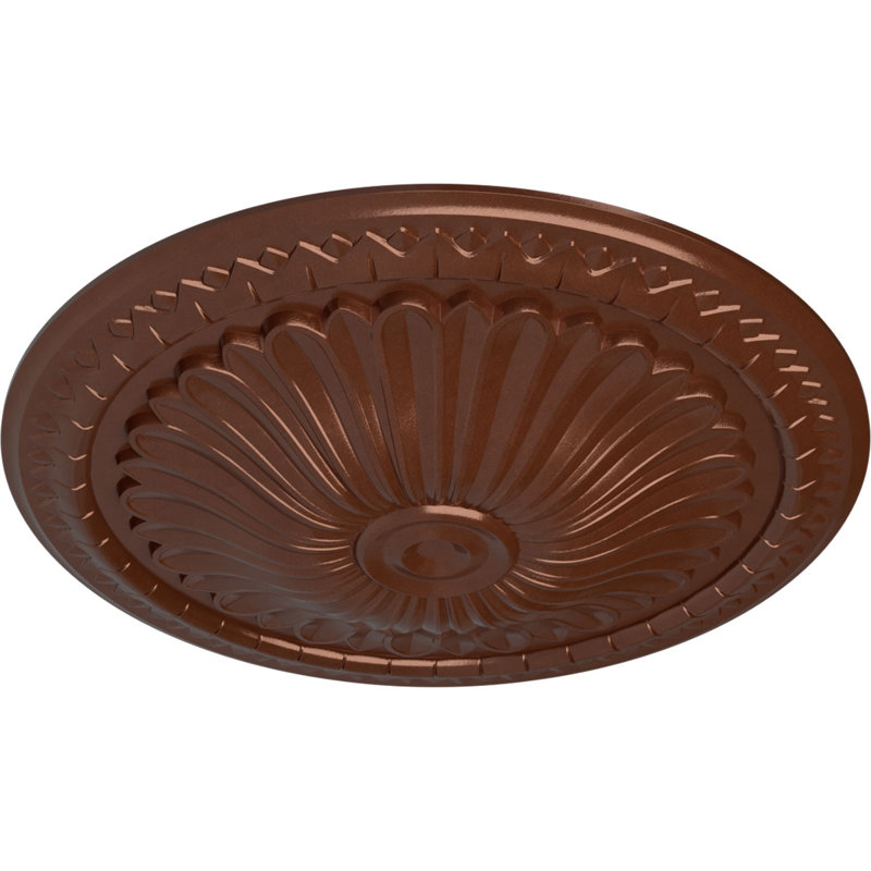 Médaillon de plafond Endurathane Artis, DO 15 3/4 po x P 1 3/8 po (convient aux auvents jusqu'à 6 7/8 po), finition hamamélis peinte à la main