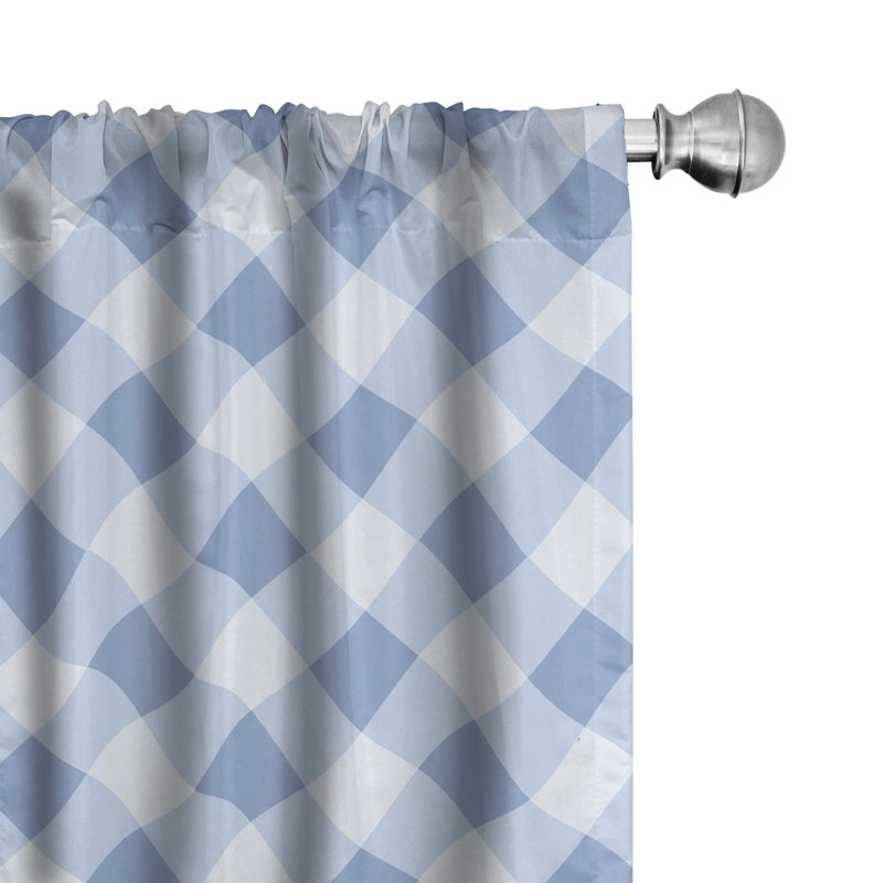Geometric Semi-Sheer Rod Pocket Curtain Panels, 28" x 84"