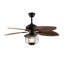 Ventilateur de plafond 52 pouces brun clair avec télécommande