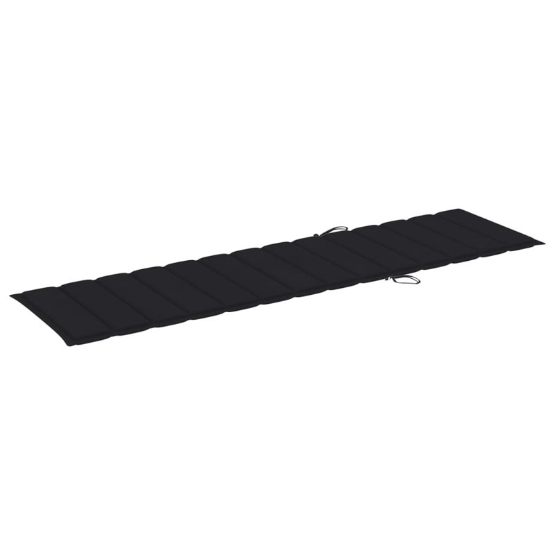 Outdoor Seat Cushion, Black, 78.7" L x 19.7" W