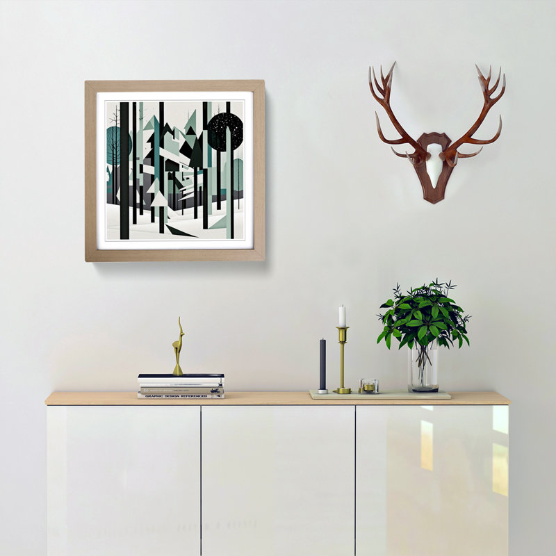 Winter Forest Suprematism No.1 - Framed Print