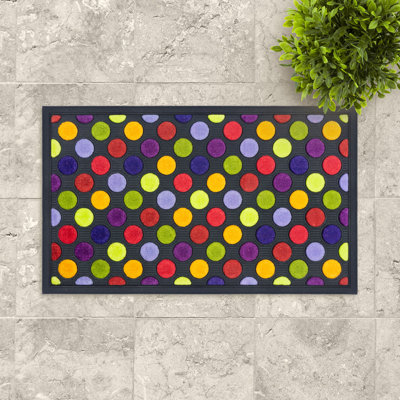 Portacolour Non-Slip Polka Dots Doormat