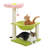 28" Cat Tower With Cozy Flower Perch, Large Hammock With 2 Replaceable Compostable Scoop