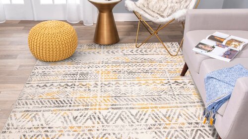 Bliss Rugs Derrick Contemporary Scatter Rug, Size: 2' x 3', Yellow