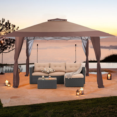 Clata 4 - Person Patio Conversation Set with Cushions
