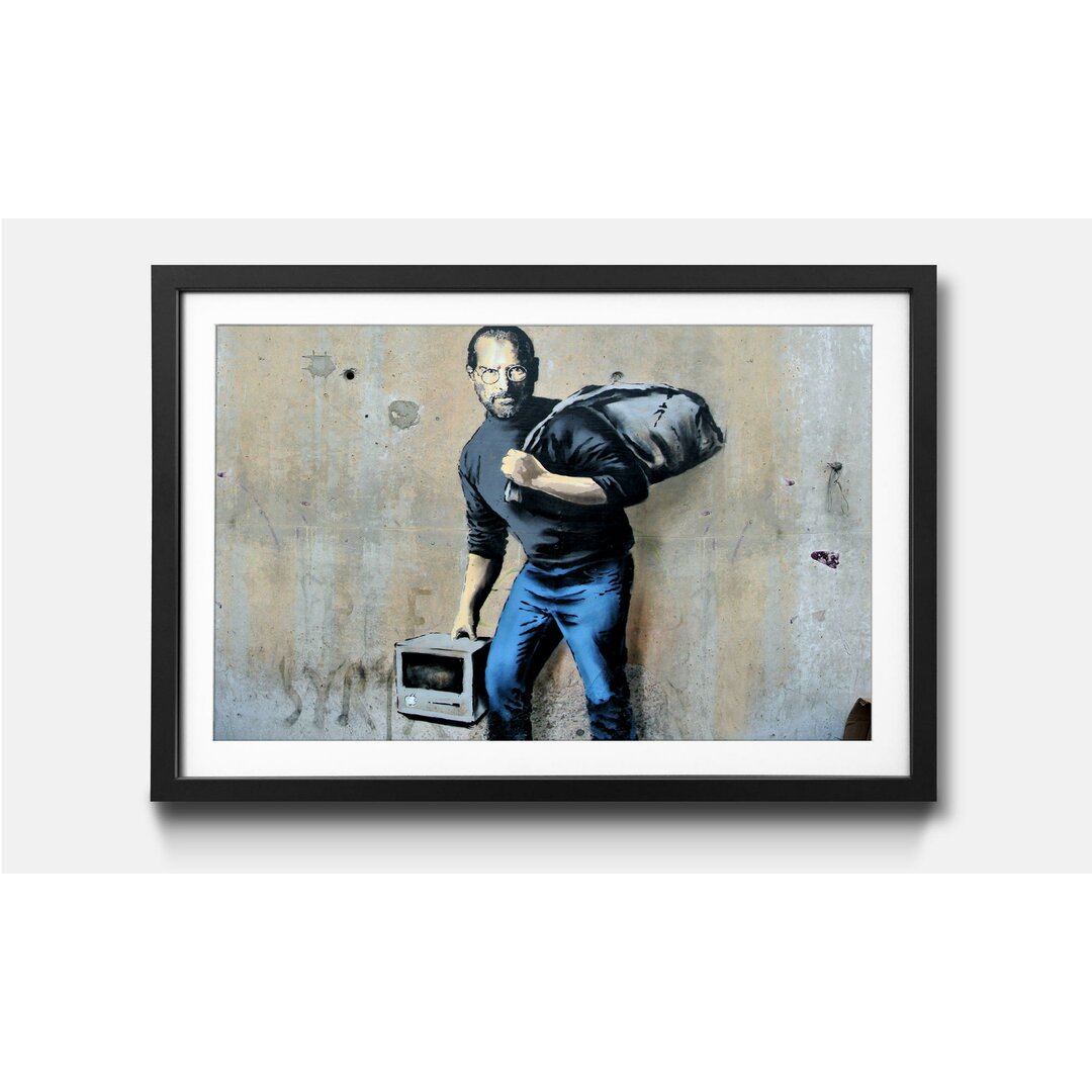 Gerahmtes Poster Apple Steve von Banksy