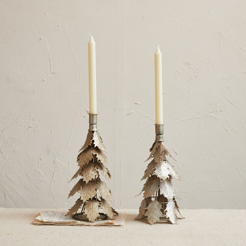 Metal Tree Shaped Taper Candleholder