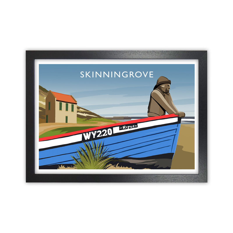 Skinningrove by Richard O'Neill - Print, Black Framed, 34cm H x 46cm W x 3cm D