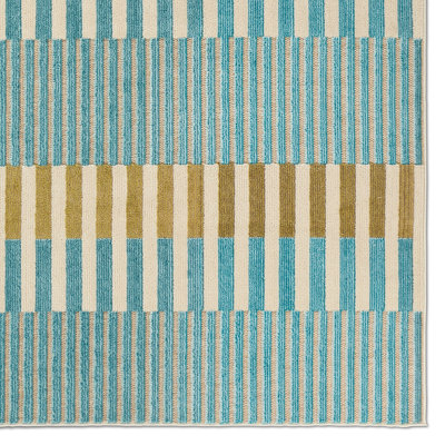 Geometric Blue Area Rug