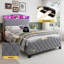 Grey Velvet Upholstered Storage Bed With LED Light-405405178
