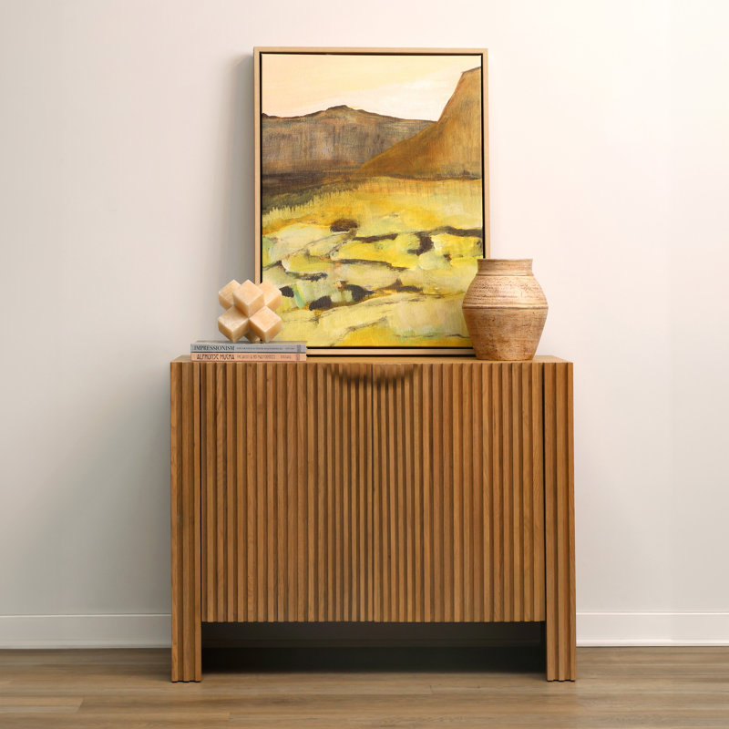 Buffet en bois de chêne Minka Fallon, naturel, H 32 po x l 41 po x P 18 po
