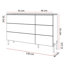 Aurora 138cm 6-Drawer Chest of Drawers