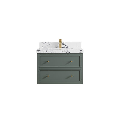 Meuble-lavabo simple flottant 30 po Roswell