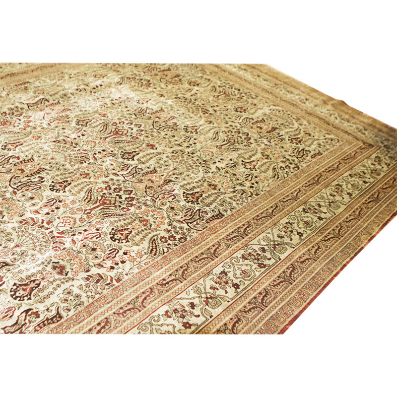 Hand Knotted Area Rug in Ivory