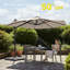 Parasol en porte-à-faux à DEL 11 pi - Confort extérieur amélioré avec rotation à 360 ° et angles réglables-1809804972