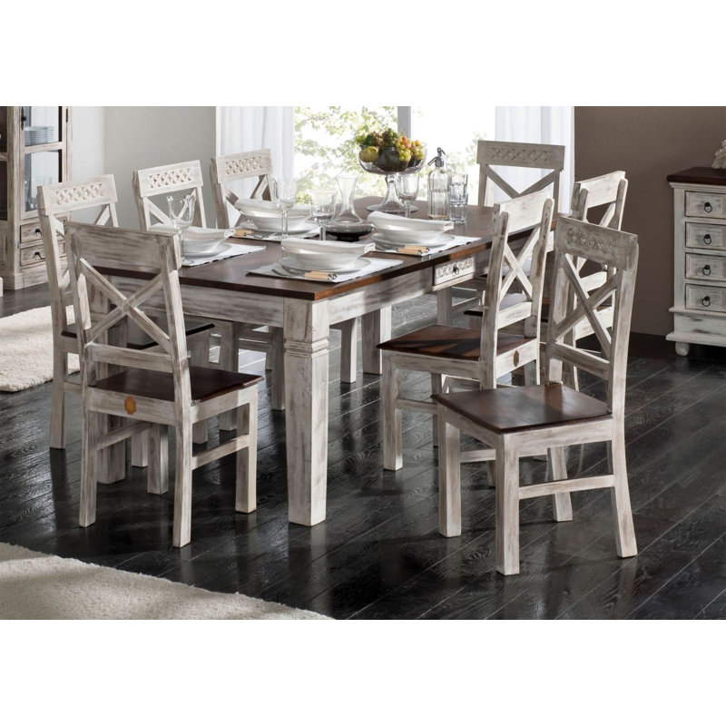 Castle-Antik Solid Wood Dining Table, H76 x L190 x W90cm