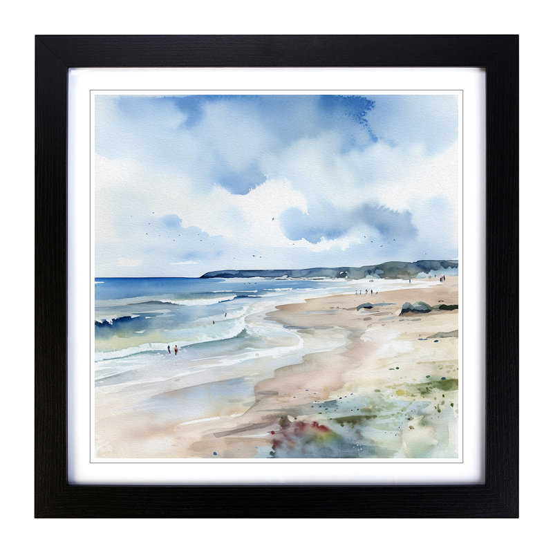 Single Picture Frame Print on Wood, Black