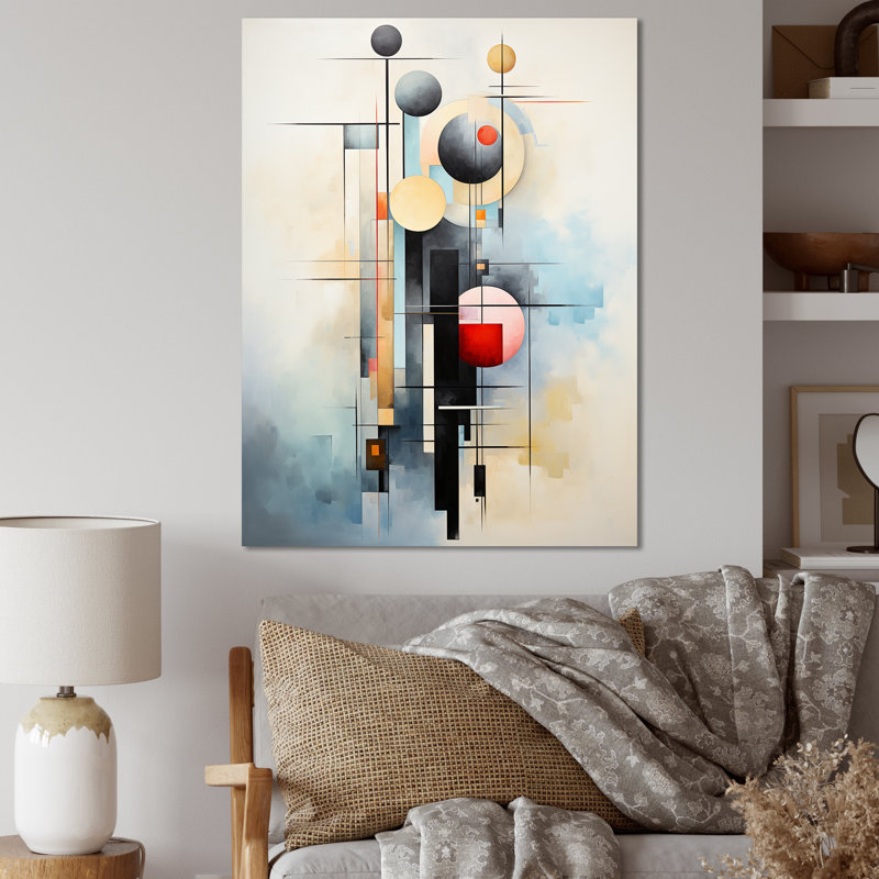 Impression abstraite sur toile Jaculine, H 32 po x l 16 po x P 1 po, Toile tendue