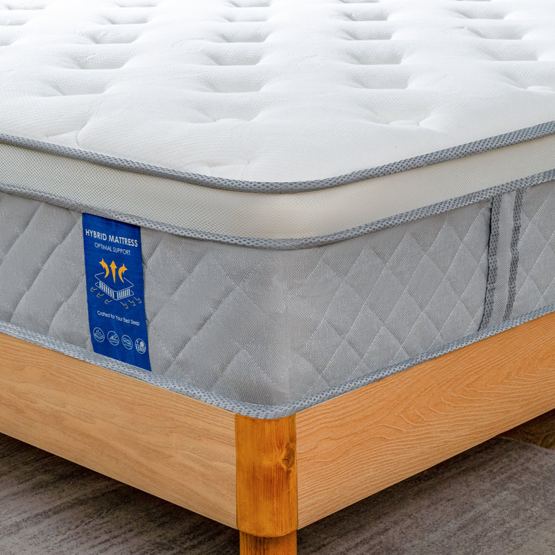 12"  Medium Firm Pillow Top Hybrid Mattress In A Box, King, 12"