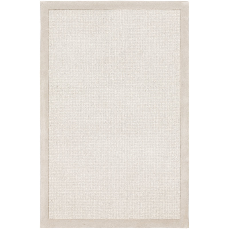 Viveiros Hand-Tufted Wool Cream Area Rug | Farmhouse Style