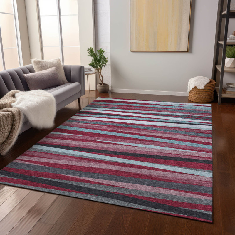 Tapis intérieur / extérieur rouge lavable Liora , 5 pi x 7 pi 6 po
