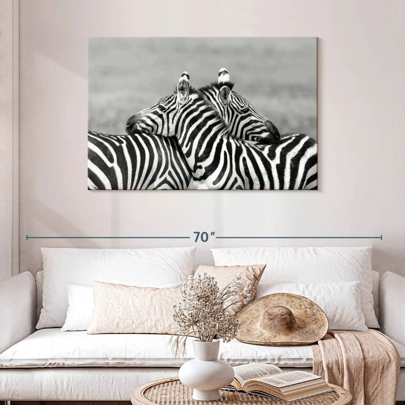 Brampt Loving Zebras, 30" H x 45" W
