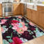 Tapis d'intérieur transparent, lavable à la machine, motif bouquets de pivoines hivernales.-617468176