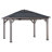 Sunjoy 11’ x 13’ Grayden Wood Gazebo, Outdoor Patio Solar Powered Hardtop Gazebo with One-Tier Metal Roof, LED Light  and Ceiling Hook-109055329