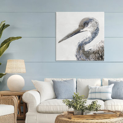 Portrait d'une grue sur toile, par Jacob Q