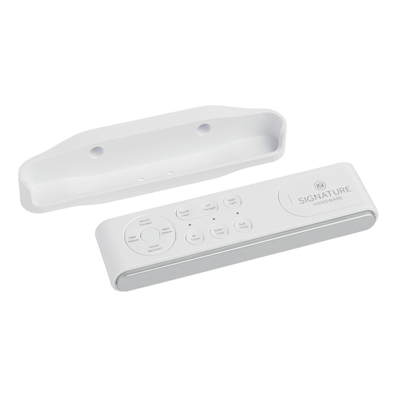 Vela White Ceramic Elongated One-Piece Toilet with Bidet Seat
