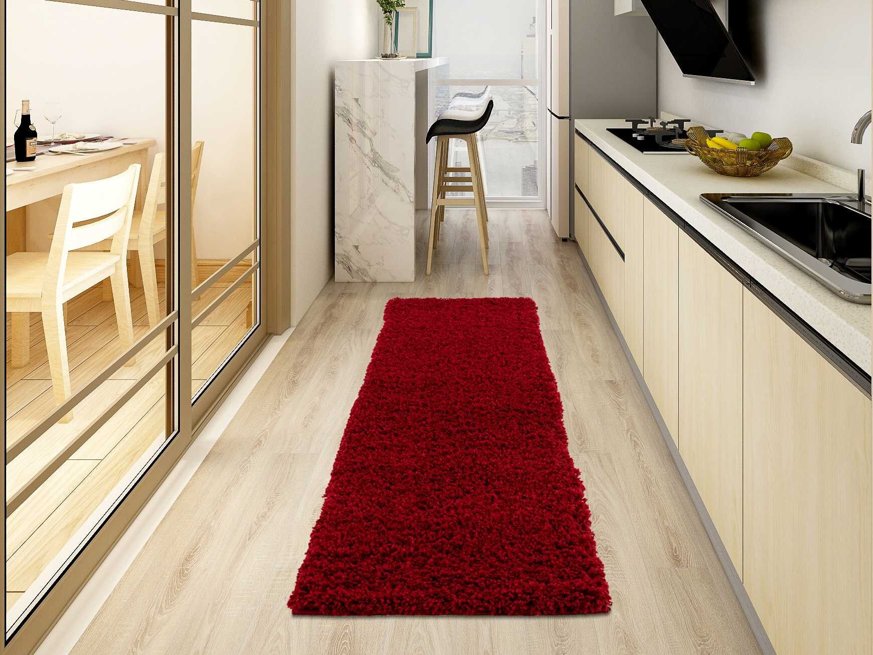 Maximilien Non-Slip Red Area Rug Latitude Run Rug Size: Runner 1'10 x 12