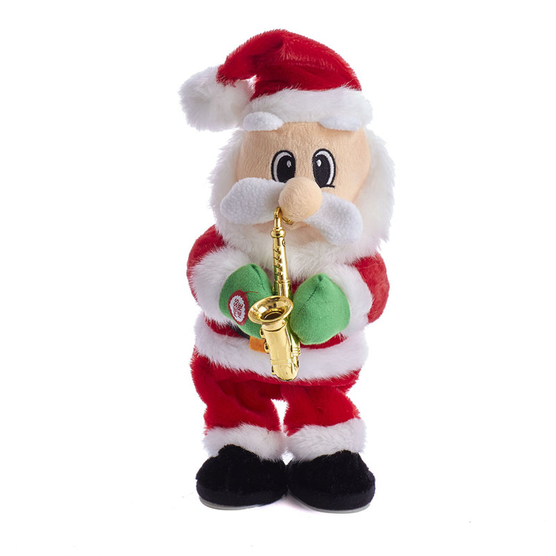 Décoration de père Noël en peluche dansant Kurt Adler, 14 po