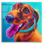«Dachshund - Turquoise» par Dawg Painter-1813770476