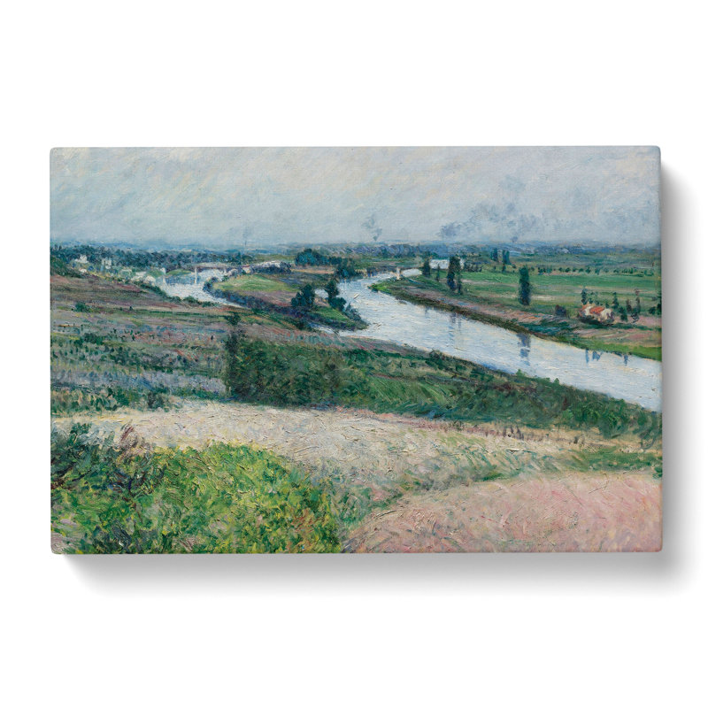 View Of The River Seine by Gustave Caillebotte - Wrapped Canvas Painting, 40cm H x 60cm W x 3cm D