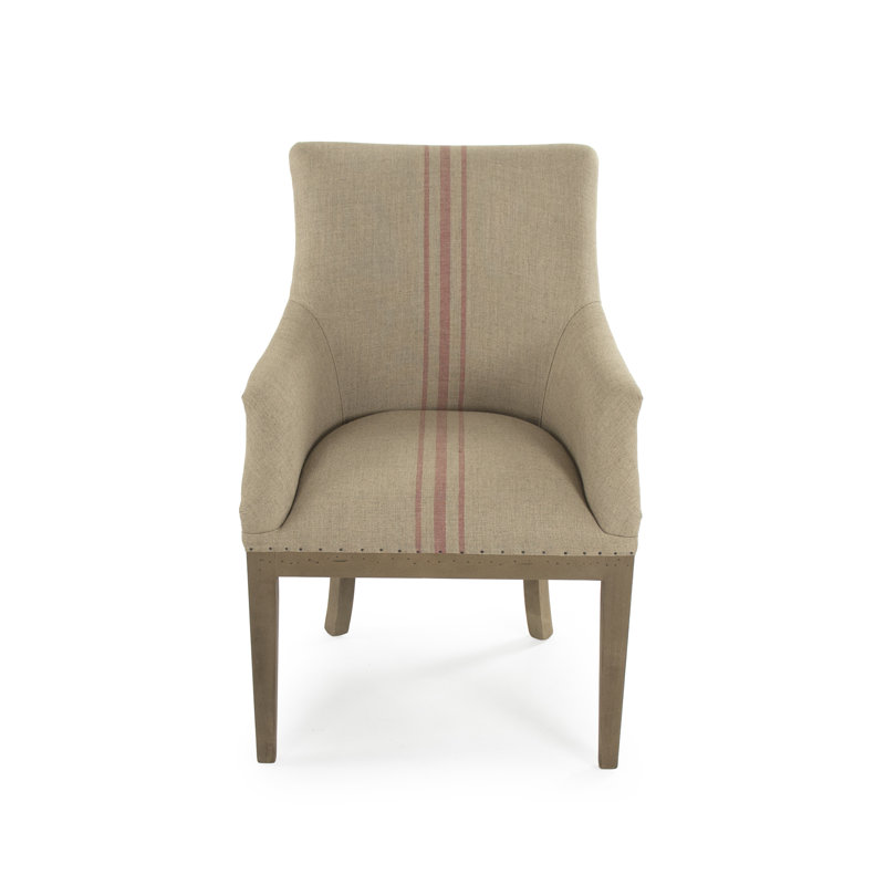 Fauteuil de 24,5 po de largeur Lottie, Rayure rouge