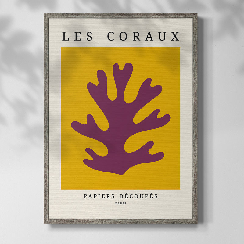 Matisse Ccclxx, reproduction d'art encadrée - bois massif, H 15 po x l 12 po