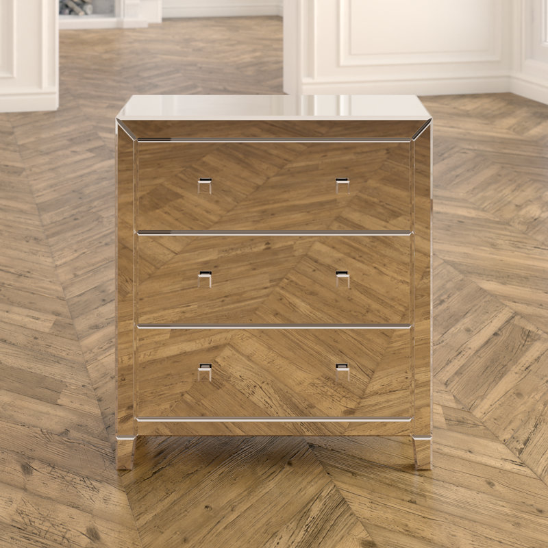 Commode décorative 3 tiroirs Zeringue, Miroir