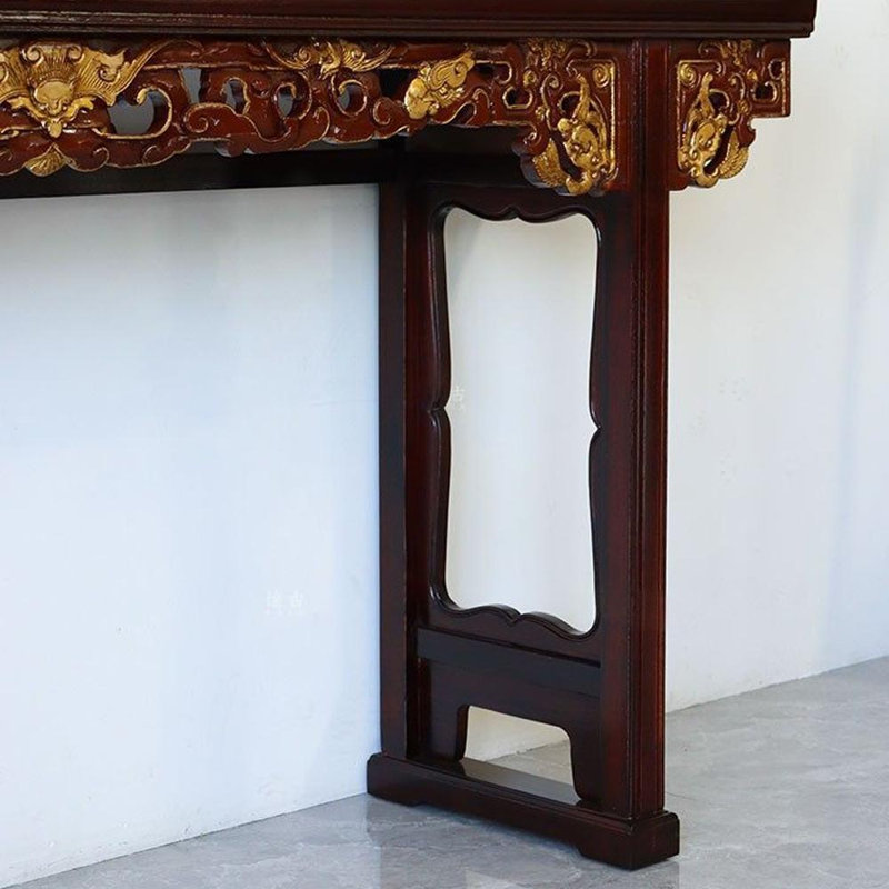Console d'entrée en bois massif chinois