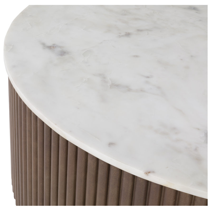 Dimitri Marble Cocktail Table, White