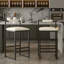 Ensemble de 2 tabourets de bar rembourrés en similicuir avec tabourets de bar modernes et structure en métal pour comptoir, îlot de cuisine
