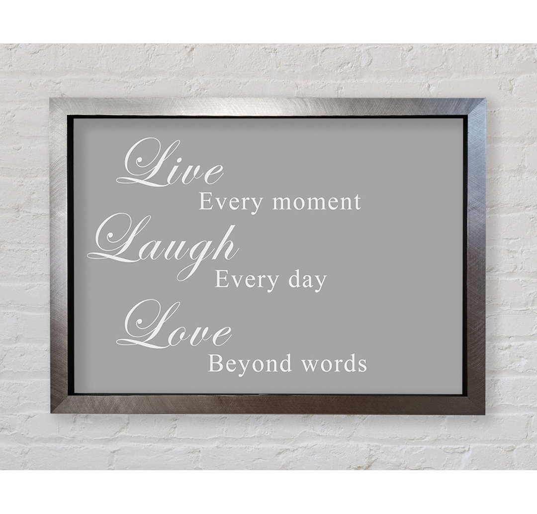 Love Quote Live Laugh Love Chocolate - Single Picture Frame Typography