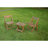 HIPS Material Outdoor Bistro Set Foldable Small Table And Chair Set With 2 Chairs And Rectangular Table