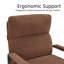 Chaise d'appoint inclinable avec dossier réglable brun
