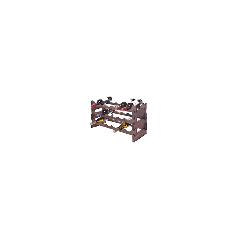 Solid Wood Floor Wine Bottle Rack, Mahogany