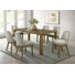 Lou 7-piece 71-inch Rectangular Dining Set Brown Oak