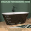 Baignoire de trempage contemporaine autoportante en acrylique avec trop-plein et drain 59 po. X 30 po.-91479221