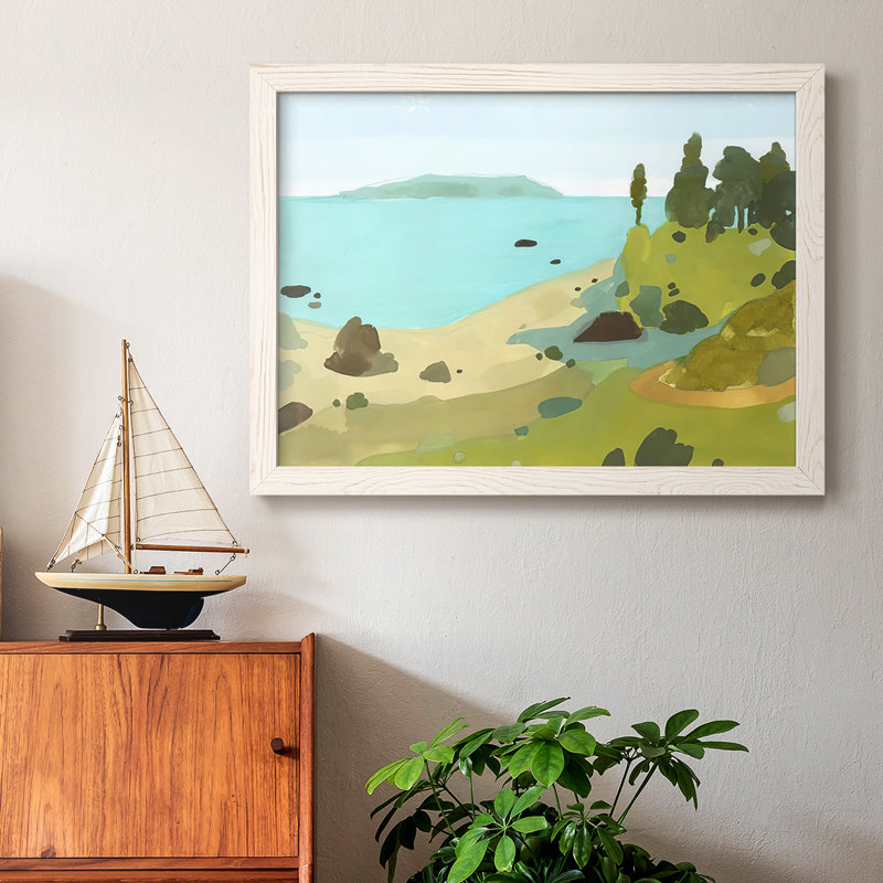 Coastal Inlet II - Toile tendue avec châssis rustique, Blanc, H 22 po x l 32 po x P 1,5 po