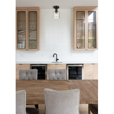 Alhana Glass Semi Flush Mount