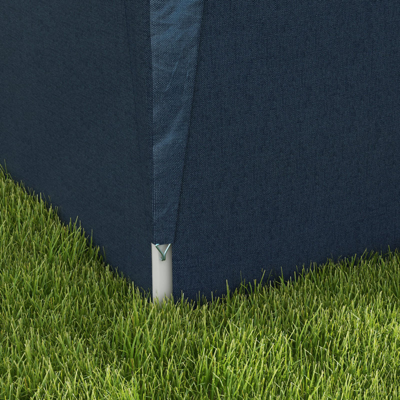 Tente escamotable avec parois latérales 10 pi x 19,5 pi Outsunny, Bleu